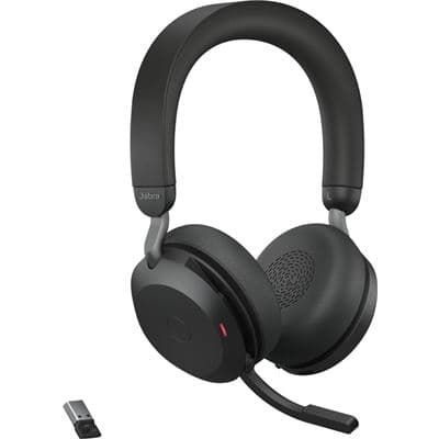 Jabra Evolve2 75 Bluetooth Stereo Headset with Charging Stand USB-A UC 27599-989-989