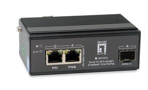 3-Port Industrial Gigabit POE Switch 802.3at PoE+ in and out 1x SFP