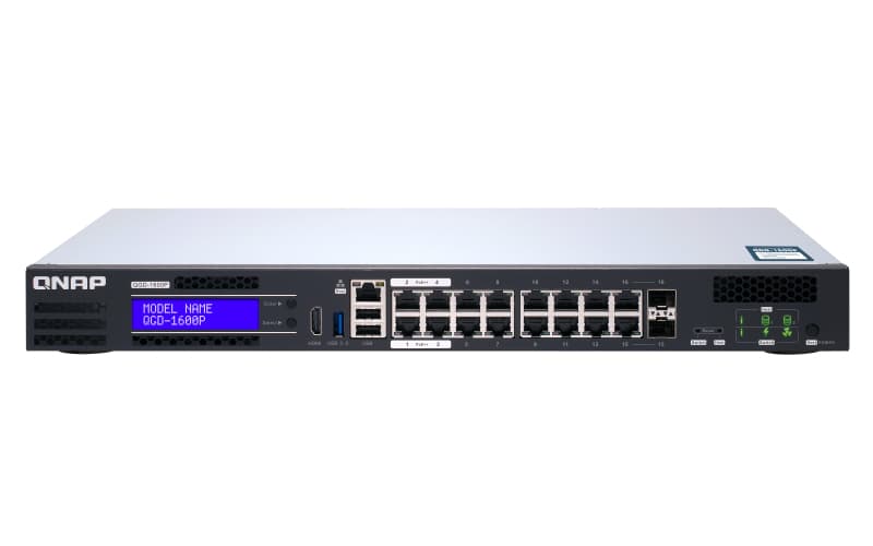 QNAP QNAP QGD-1600P-8G Hybrid PoE switch/NAS that enables NVR router AP controller etc QGD-1600P-8G