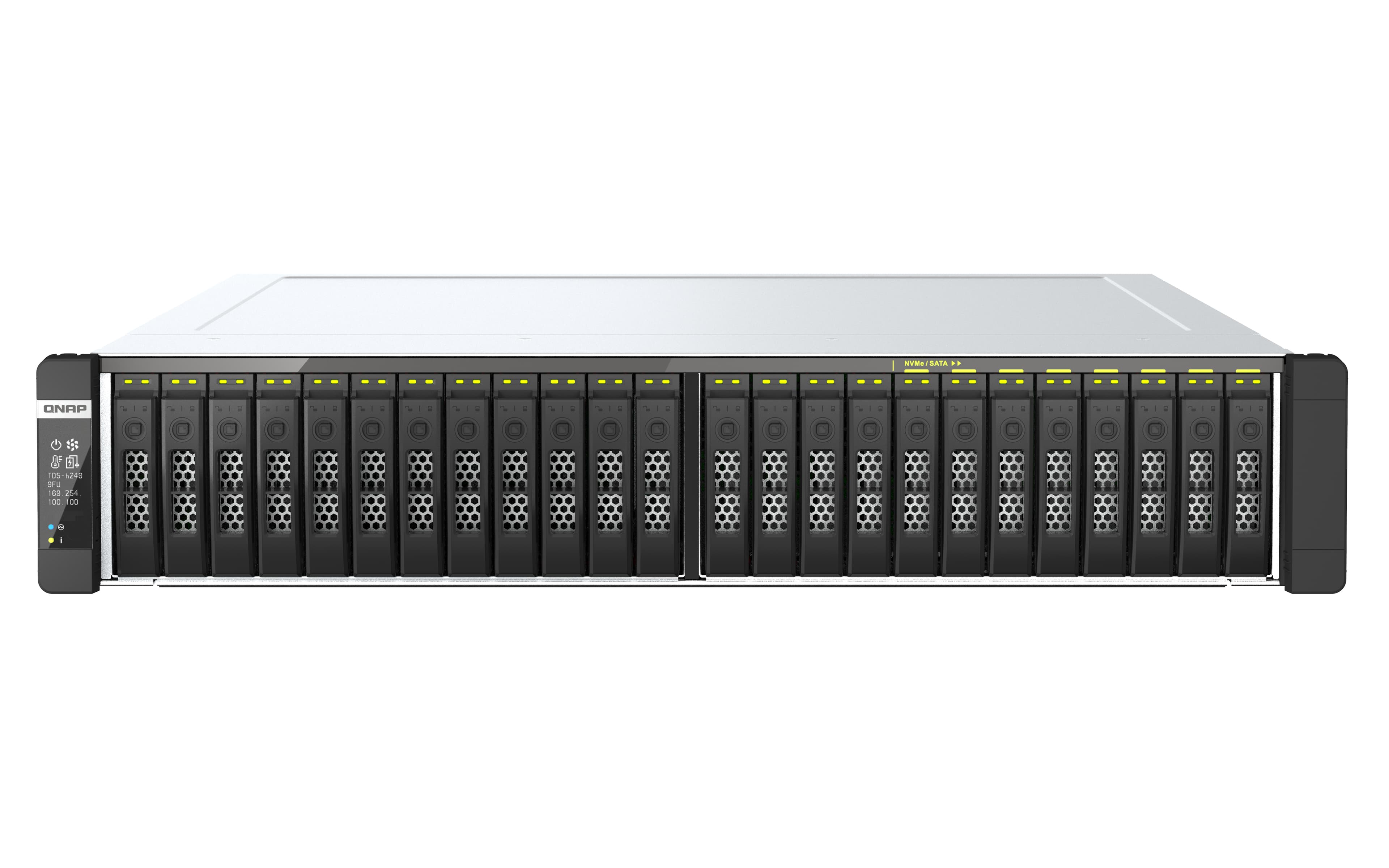 QNAP QNAP TDS-H2489FU-4314-1TB 24-Bay all-flash U.2 NVMe PCIe Gen4 dual-processor NAS 1TB RAM TDS-H2489FU-4314-1TB