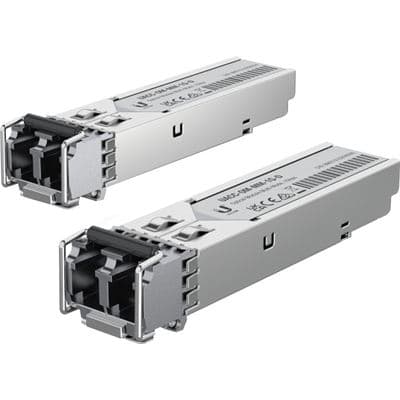 Ubiquiti Pair of Gigabit SFP module 850nm Multi-mode 550M range LC connector UACC-OM-MM-1G-D-2