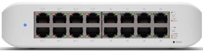 16-Port UniFi Gigabit Managed PoE+ Switch 8x PoE Ports