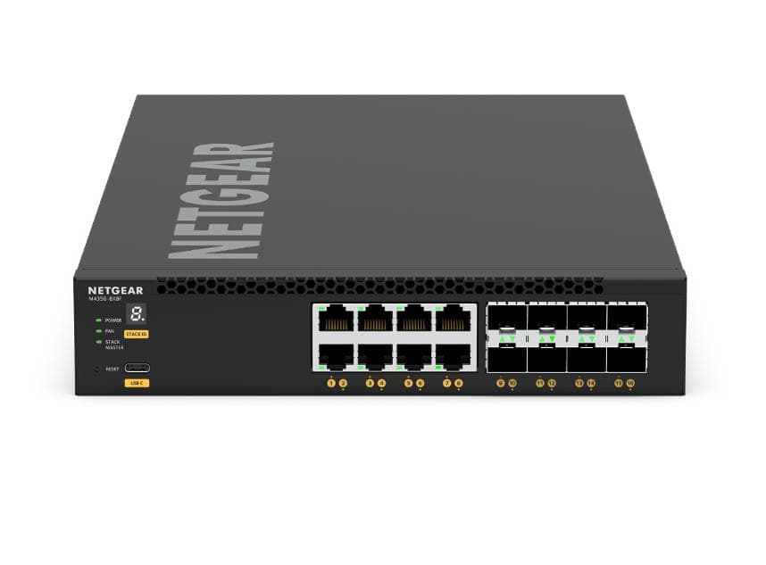 NETGEAR NETGEAR XSM4316-100AJS AV Line 16-Port 10GigE RJ45 / SFP+ Managed Switch 8x 10GigE SFP+ 8x 10GigE RJ45 XSM4316-100AJS