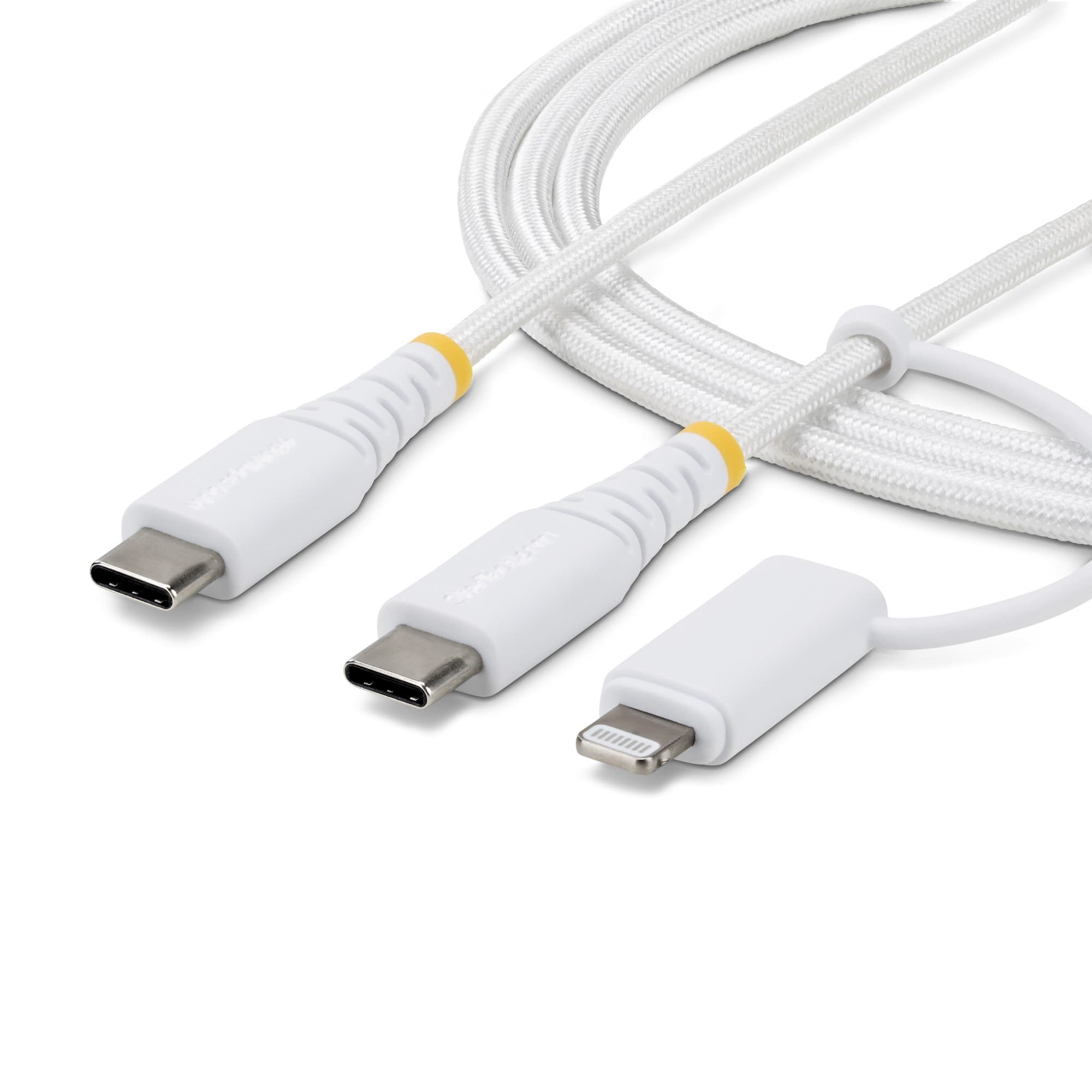 STARTECH STARTECH.COM 1M/3.3FT 2-IN-1 USB-C CHARGING CABLE WITH LIGHTNING ADAPTER, LTW 1M-U2-LNTC-CABLE