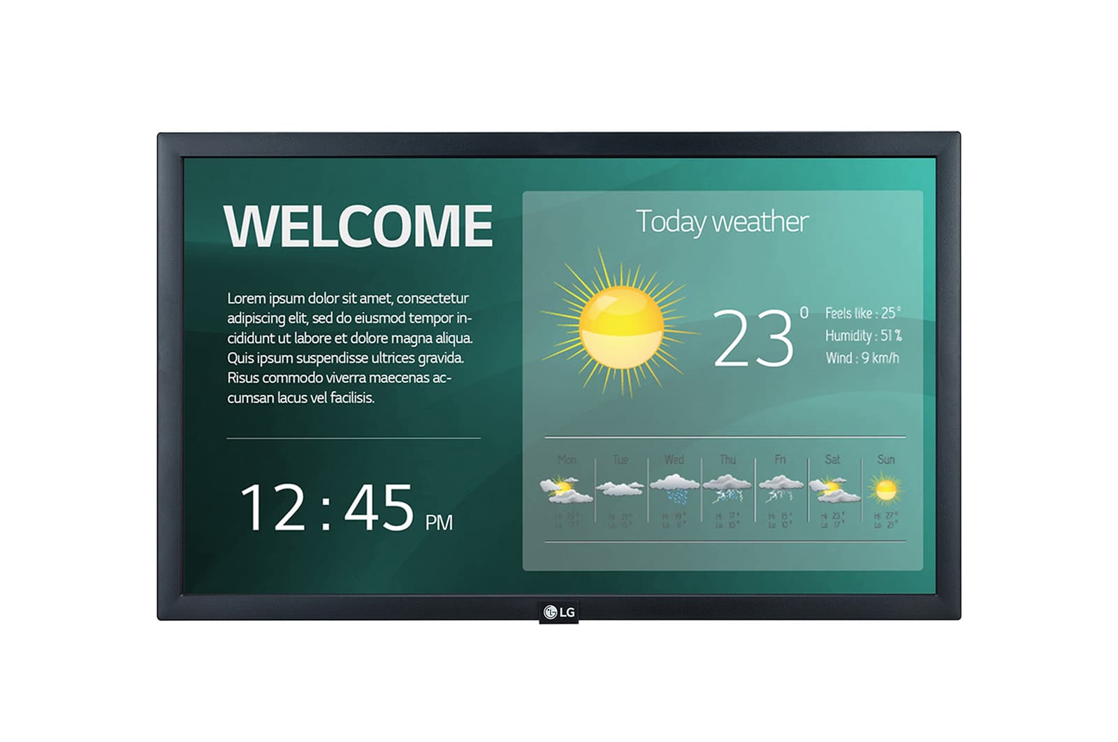LG LG DIGITAL DISPLAY (SM3G) 22" FHD LED, 250NITS, HDMI, USB 2.0, LAN, WEB O/S,P/L,16/7, 3YR 22SM3G-B