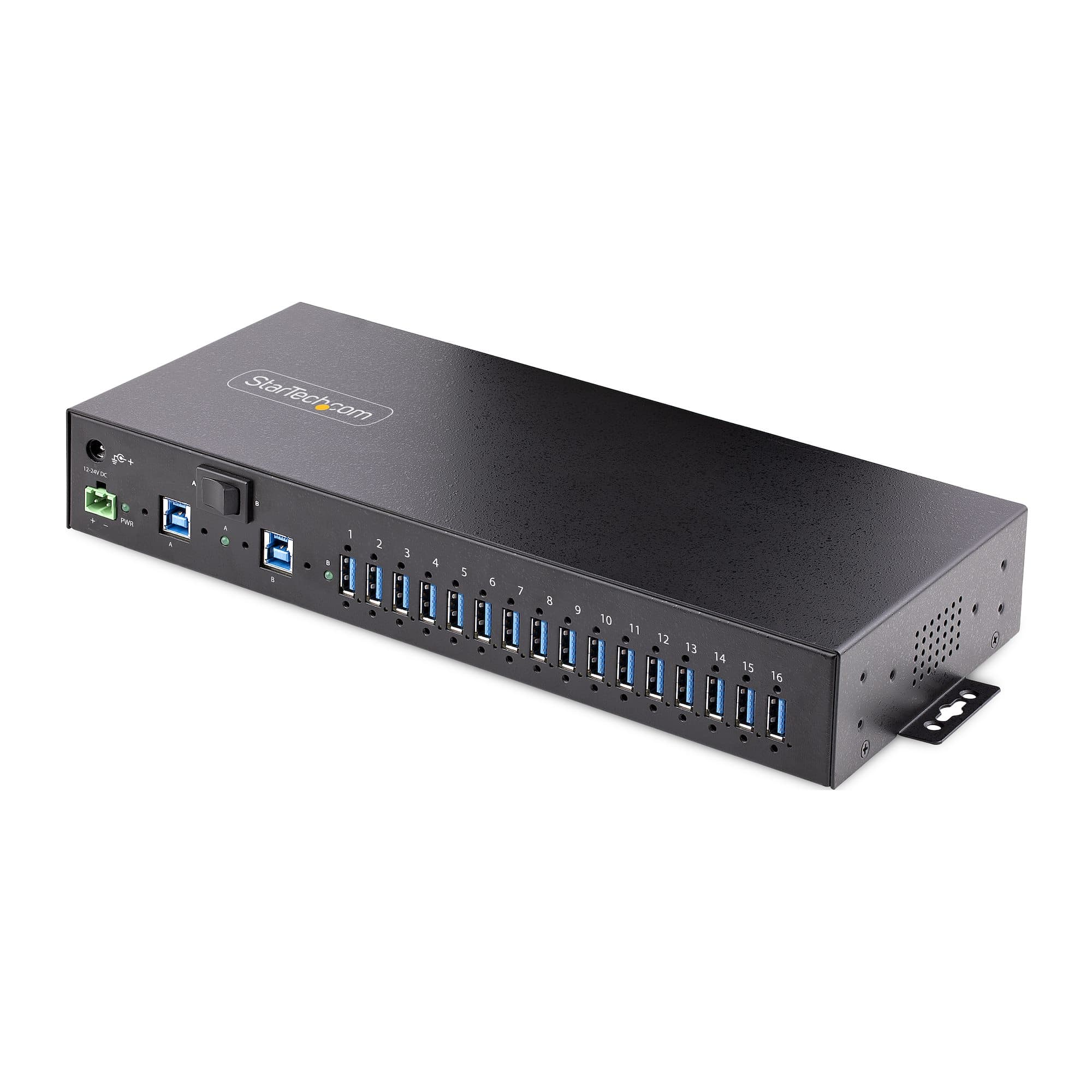 STARTECH STARTECH.COM 16-PORT INDUSTRIAL USB 3.0 HUB/SWITCH 5GBPS, METAL, MOUNTABLE 2 YR 5G16AINDS-USB-A-HUB