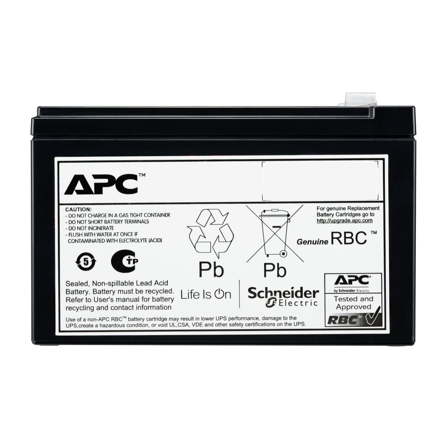 APC APC REPLACEMENT BATTERY CARTRIDGE #204. VRLA, 9AH, 48V DC, 2YR WARRANTY FOR SRV2K TWR UPS APCRBCV204