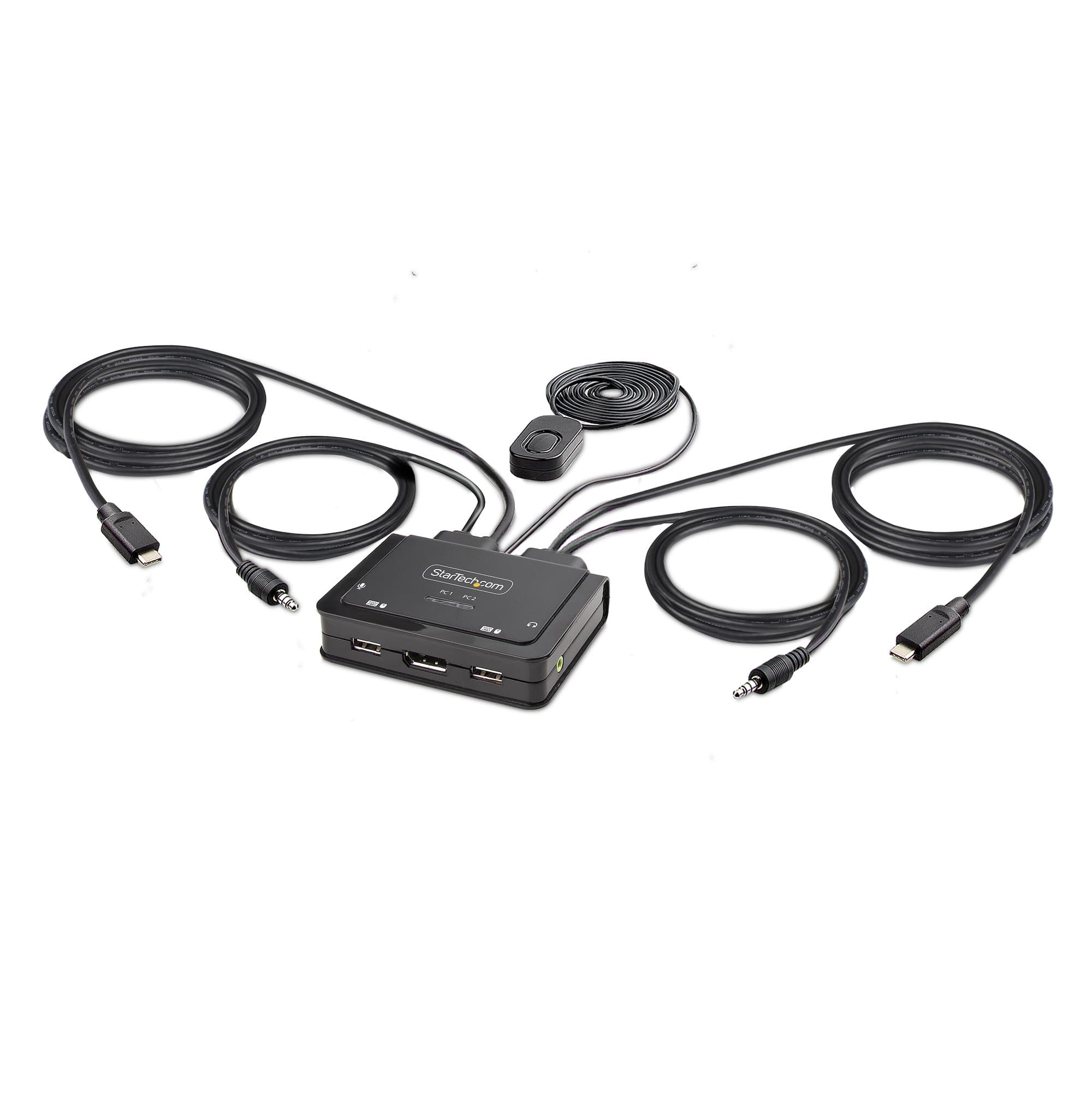 STARTECH STARTECH.COM 2-PORT USB-C CABLE KVM SWITCH, 4K 60HZ DP OUTPUT, 2 YR C2-D46-UC2-CBL-KVM