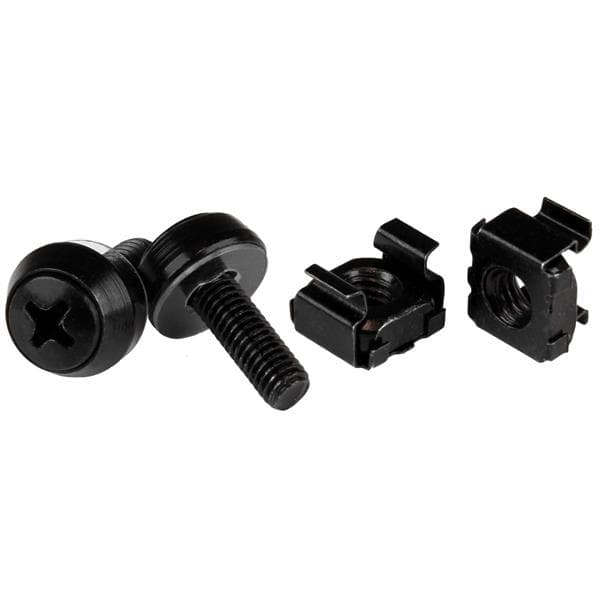 STARTECH STARTECH.COM M5 X 12MM - SCREWS AND CAGE NUTS - 100 PACK, BLACK, 2 YR CABSCREWM52B