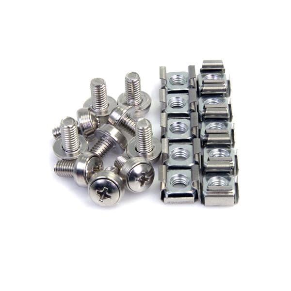 STARTECH STARTECH.COM 100 PKG M6 MOUNTING SCREWS AND CAGE NUTS, 2 YR CABSCREWM62