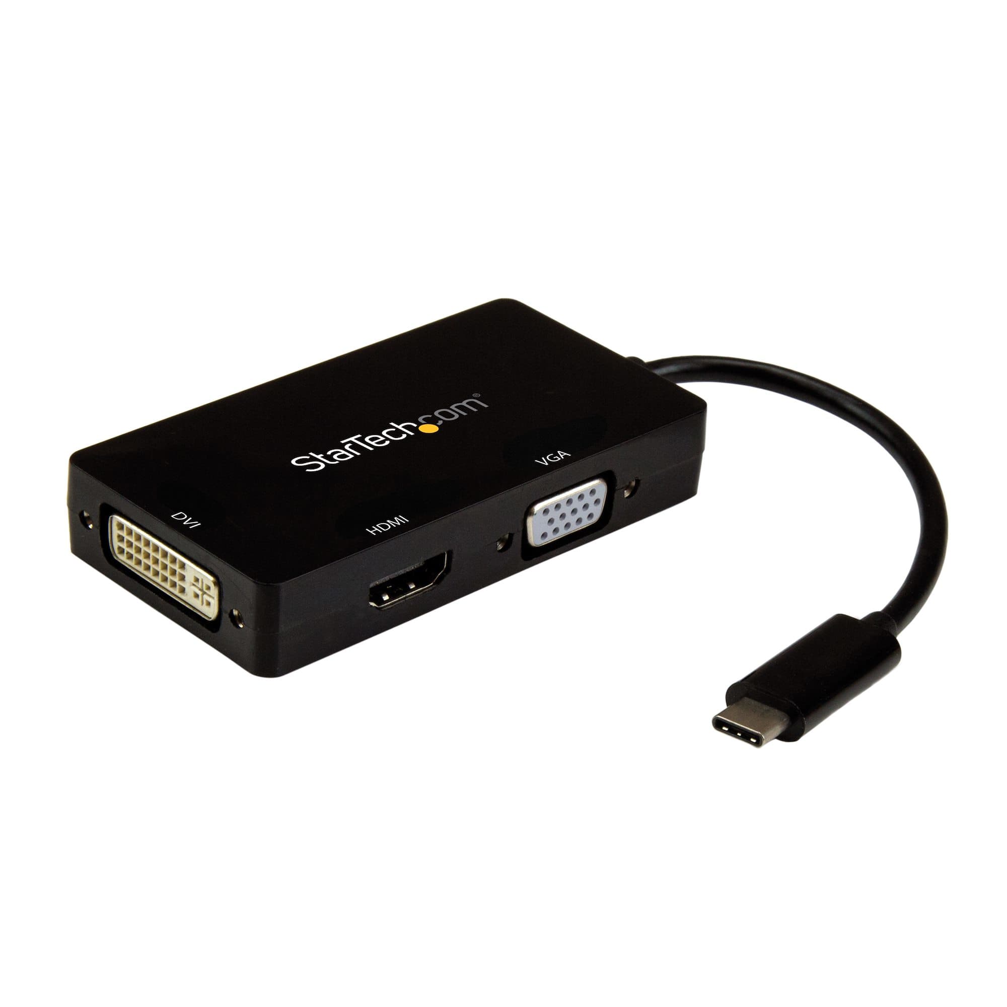 STARTECH STARTECH.COM USB C TO VGA, HDMI OR DVI ADAPTER - USB C MULTIPORT ADAPTER 3 YR CDPVGDVHDBP