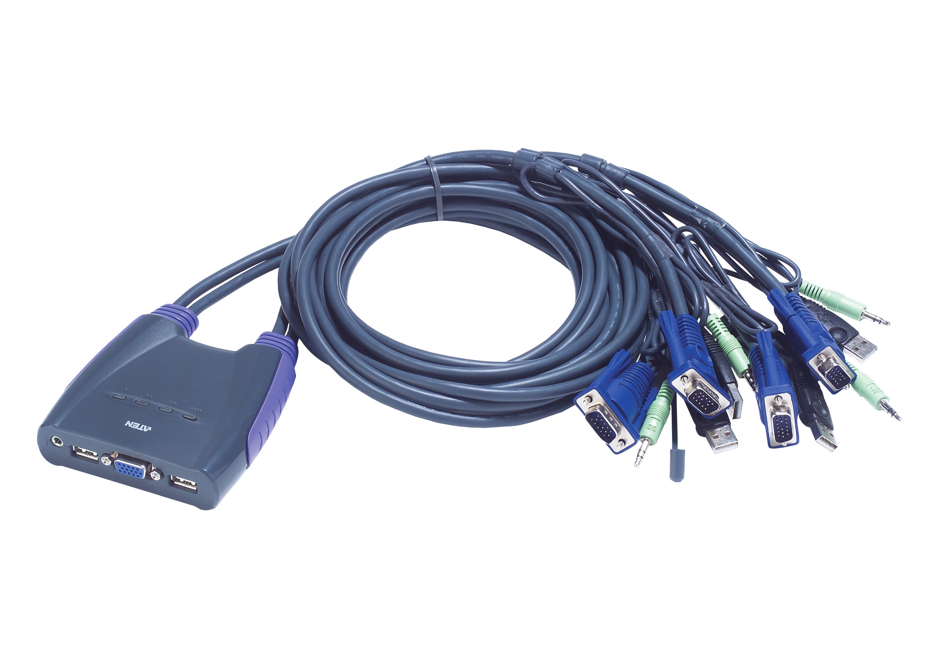 ATEN ATEN 4 PORT USB VGA CABLE KVM SWITCH WITH AUDIO CS64UZ-AT