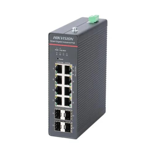 HIKVISION HIKVISION 8PORT SMART GIGABIT INDUSTRIAL POE SWITCH DS-3T1512HP-SI-8P4F