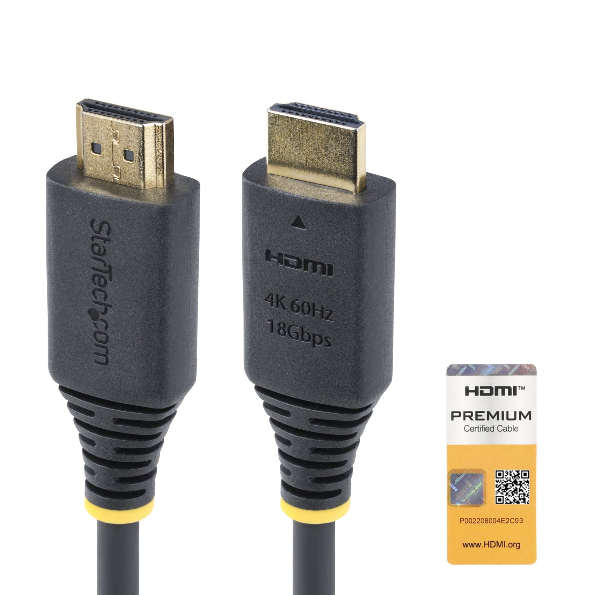 STARTECH STARTECH.COM 1.5M (4.9FT) PREMIUM CERTIFIED HIGH SPEED HDMI CABLE, 4K60HZ, LTW HDMI2CABLE-4K60-150C