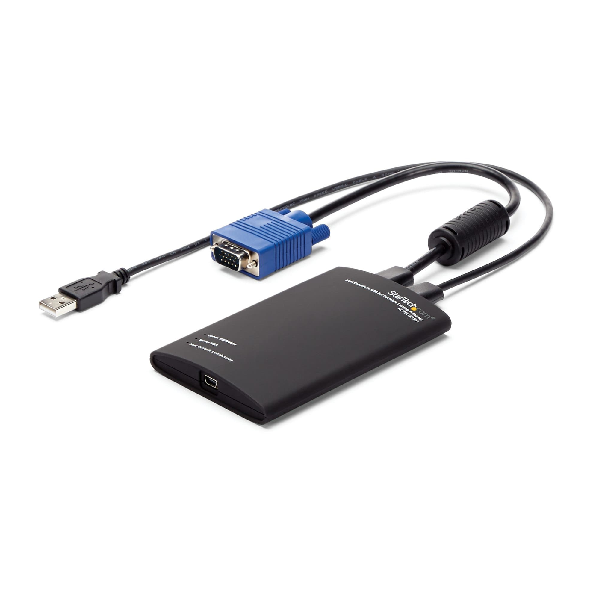 STARTECH STARTECH.COM KVM CONSOLE TO USB 2.0 PORTABLE LAPTOP CRASH CART ADAPTER 2 YR NOTECONS01