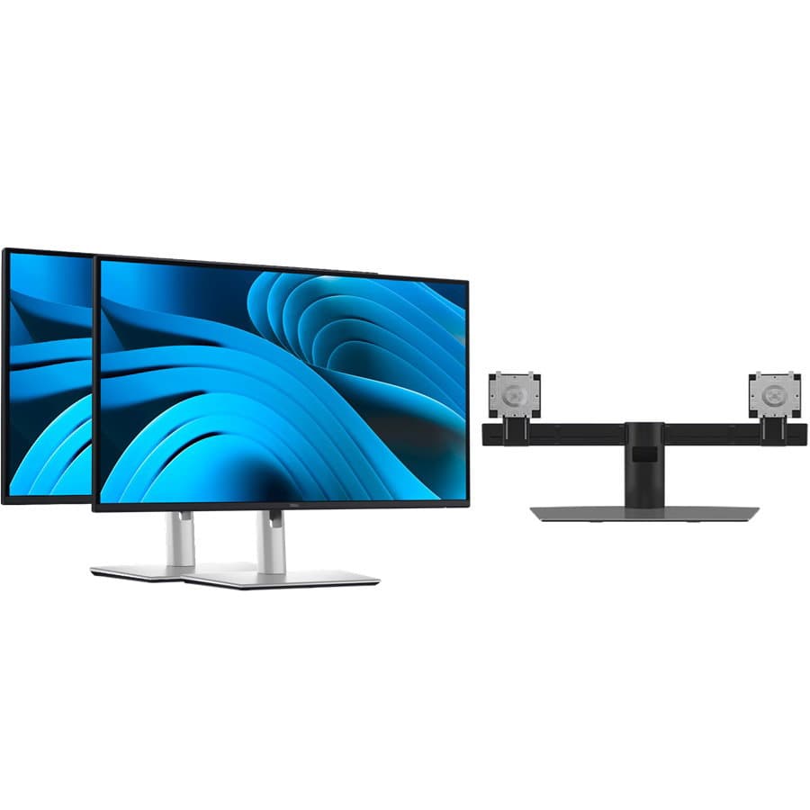 DELL DELL DEAL: A SET OF 2 P2725DE 27" QHD USB-C HUB WITH MDS19 DUAL MONITOR STAND P2725DE-STAND