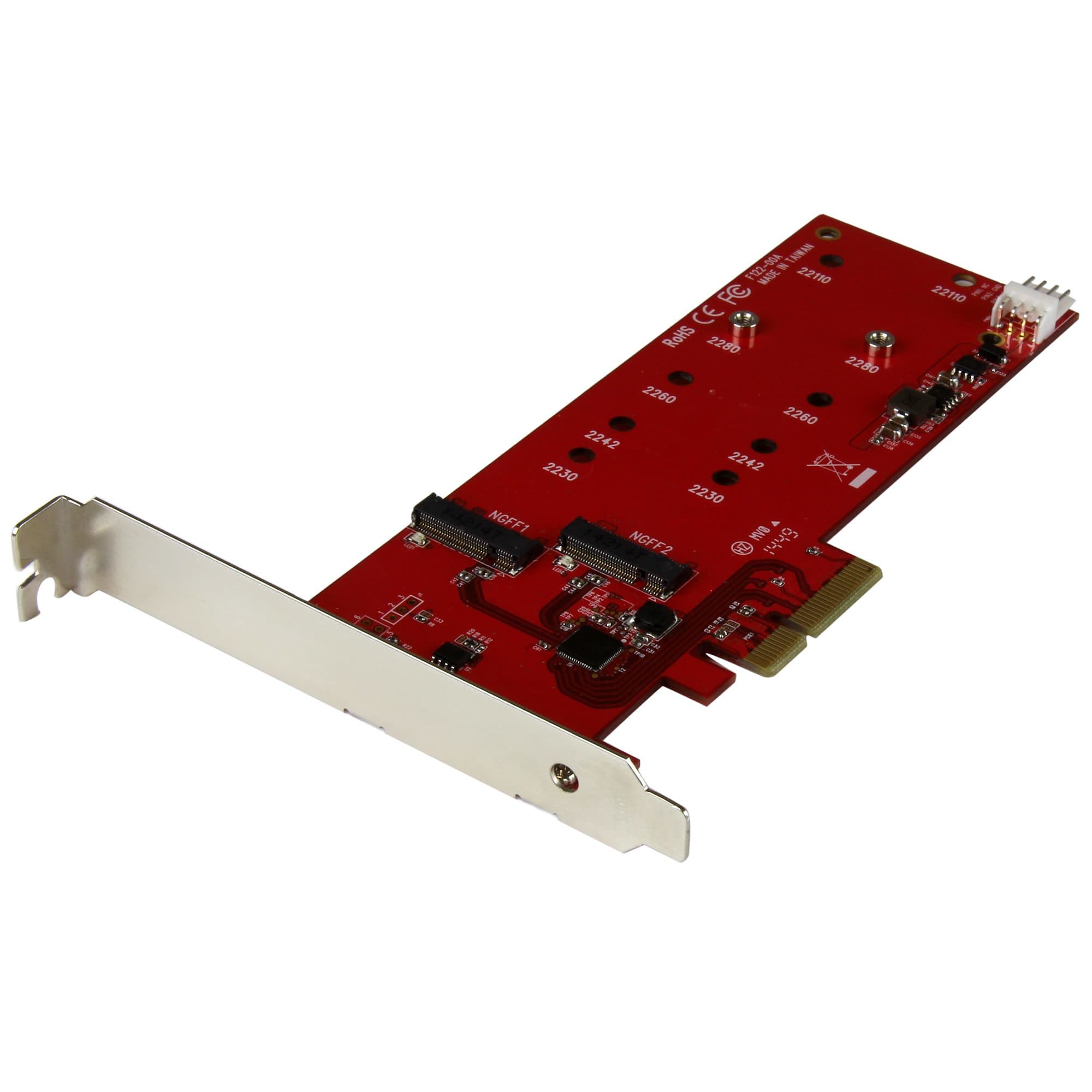 STARTECH STARTECH.COM 2 SLOT PCI EXPRESS M.2 SATA III CONTROLLER - NGFF CARD, 2 YR PEX2M2