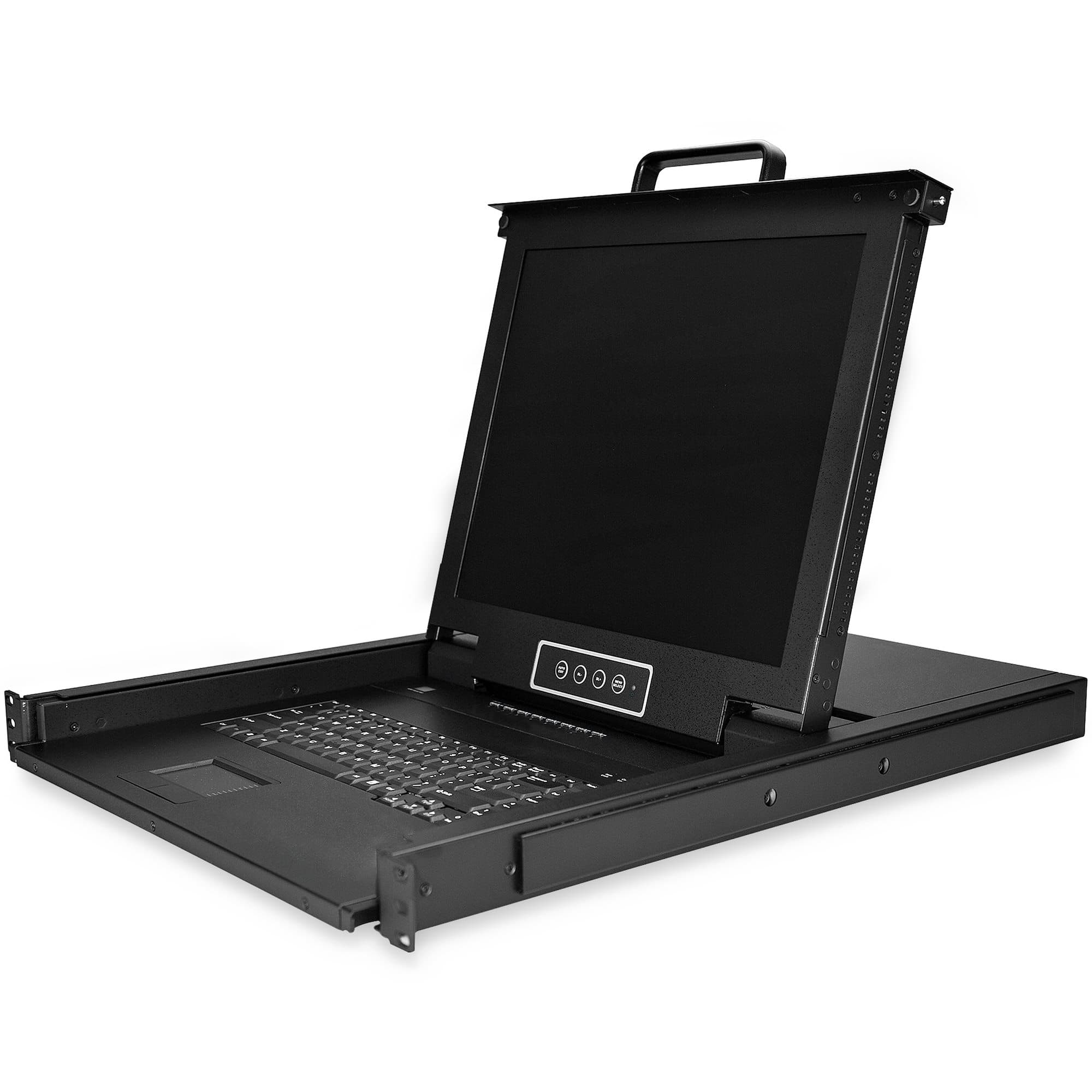 STARTECH STARTECH.COM 8 PORT RACKMOUNT KVM CONSOLE W/ CABLES KVM SWITCH W/ 17" LCD 2 YR RKCONS1708K