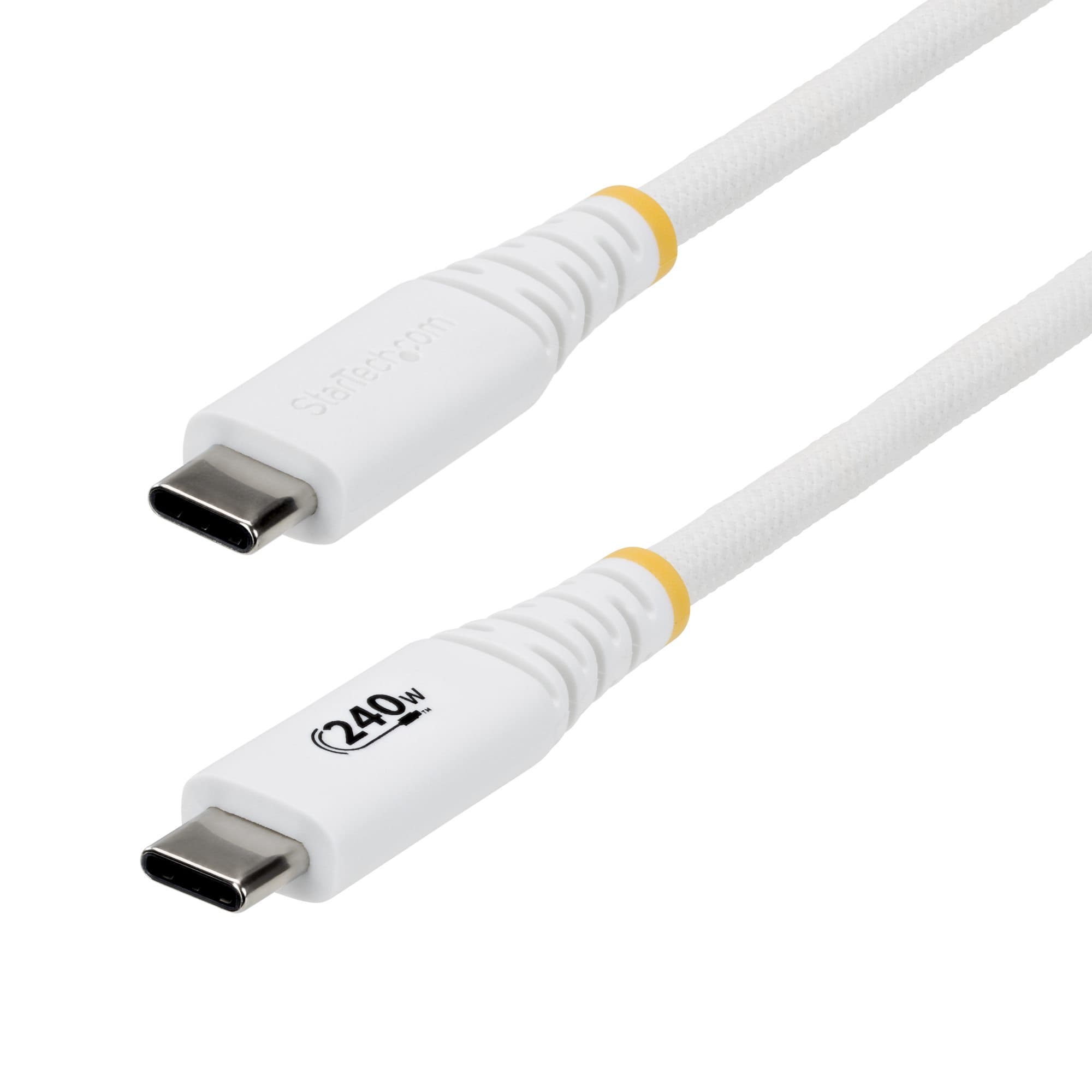 STARTECH STARTECH.COM 2M (6FT) USB-C CHARGING CABLE, 240W PD, USB-IF, WHITE, LTW S2CEPR2MW-USB-CABLE