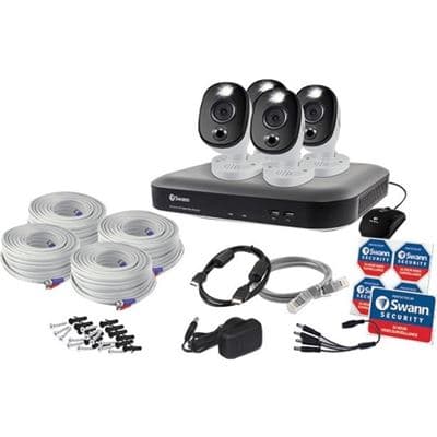 SWANN Swann DVR4-5580 4K/1TB/ 4 x PRO-4KWLB SWL + Siren Cameras SWDVK-455804WL-AU