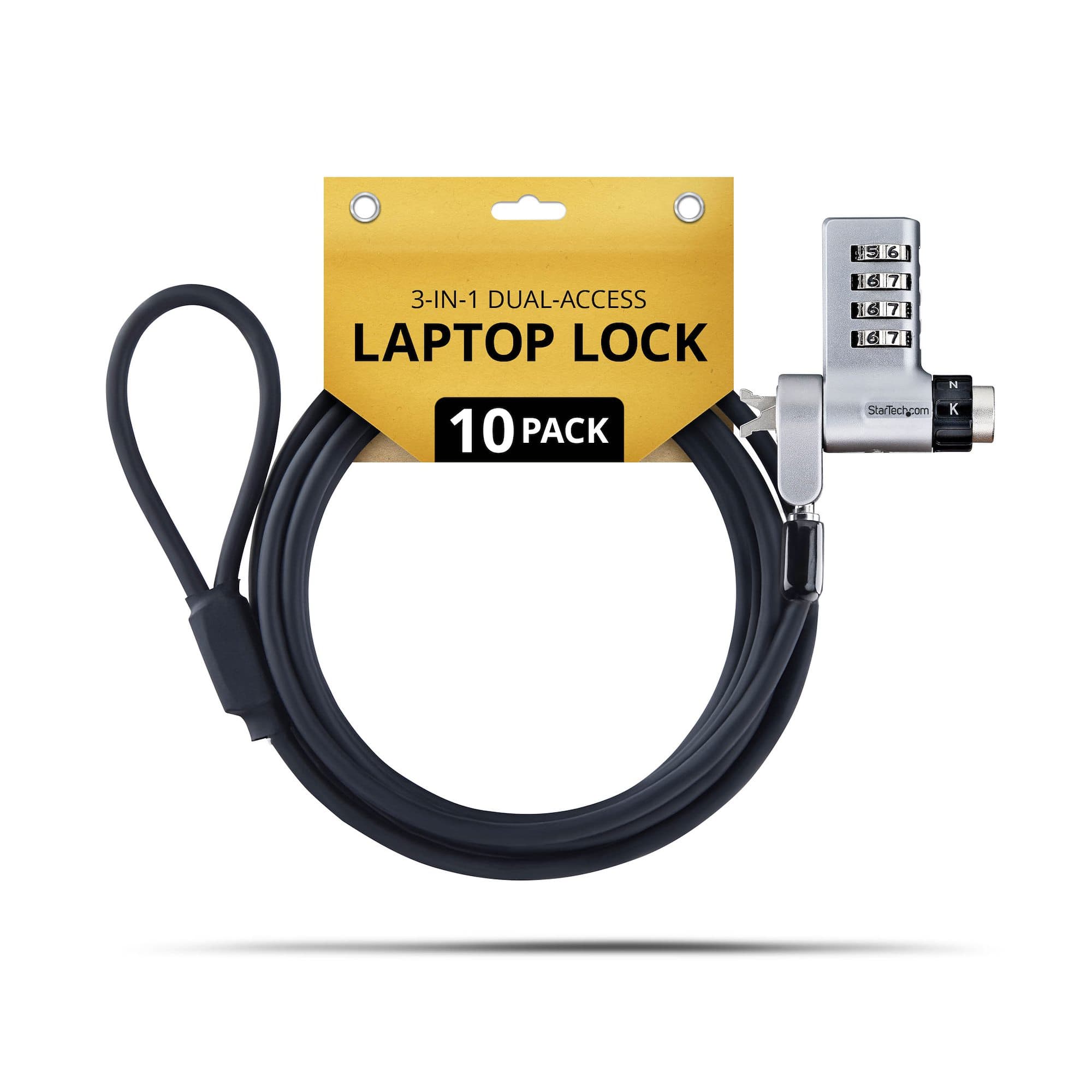 STARTECH STARTECH.COM 10-PK DUAL-ACCESS LAPTOP LOCK FOR NOBLE WEDGE/NANO/K-SLOT, 2 YR UDUOKA10-LAPTOP-LOCK