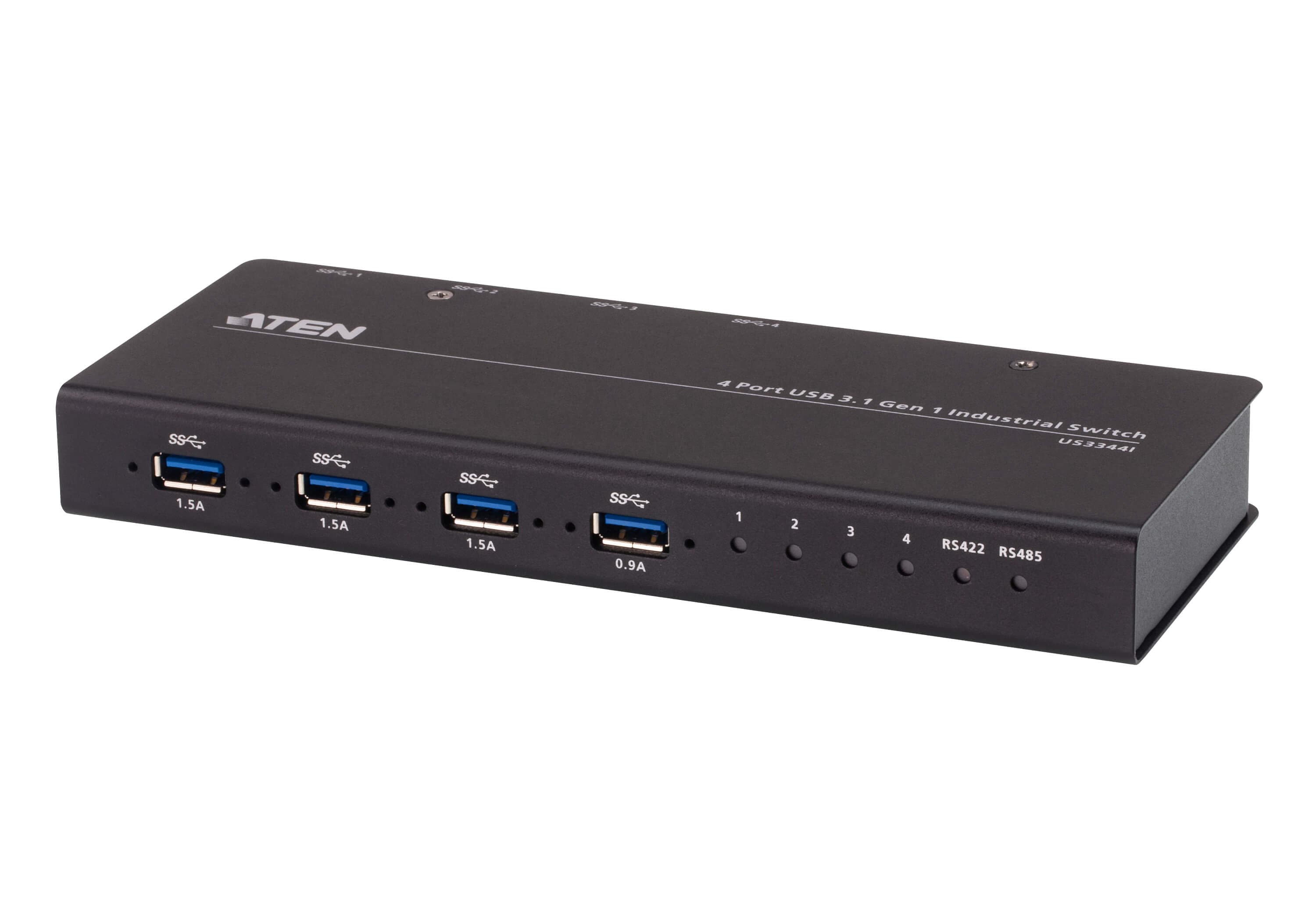 ATEN ATEN 4-PORT USB 3.1 GEN 1 INDUSTRIAL HUB SWITCH US3344I-AT