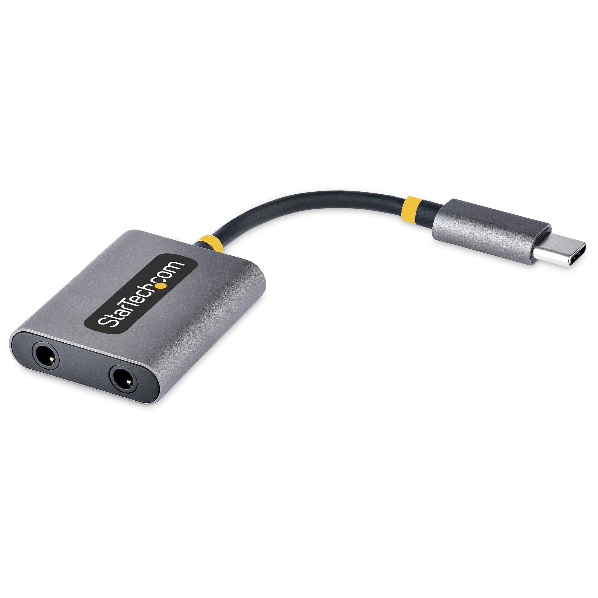 STARTECH STARTECH.COM USB-C HEADPHONE SPLITTER, USB C DUAL HEADSET ADAPTER W/MICS 2 YR USBC-AUDIO-SPLITTER
