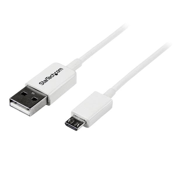 STARTECH STARTECH.COM WHITE MICRO USB CABLE - A TO MICRO B - MICRO USB CHARGER LTW USBPAUB2MW