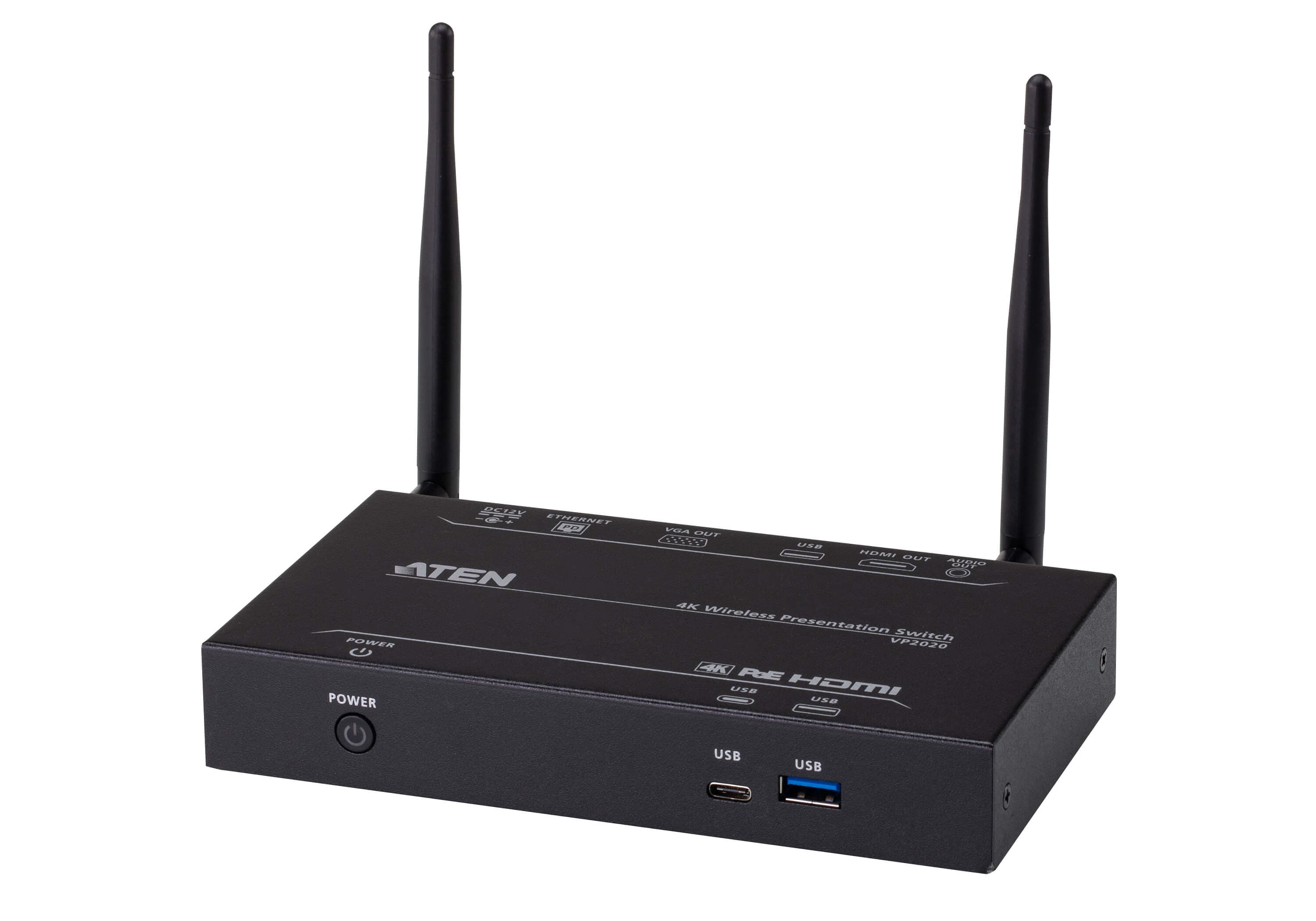 ATEN ATEN DUAL-VIEW 4K PRESENTATION SWITCH WITH POE AND USB TOUCH BACK VP2020-AT-U