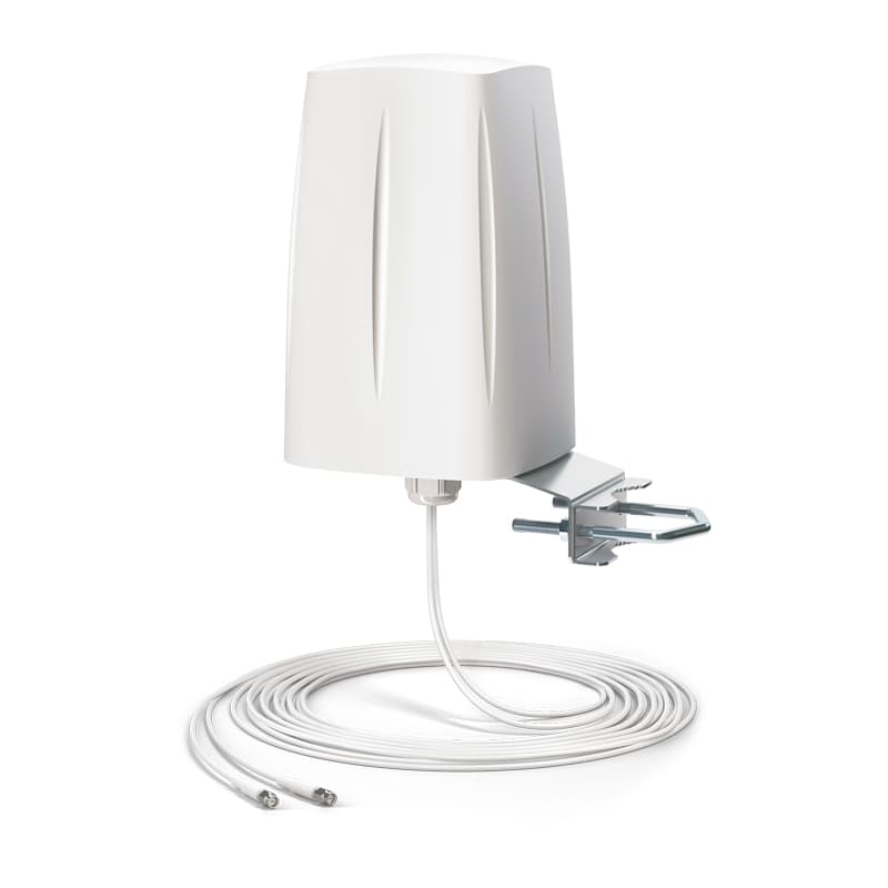 QuWireless QuWireless QuOmni 4dBi 4G/LTE MIMO 2x2 Antenna with 10m Coax and SMA-Male Connectors AOLM2-1
