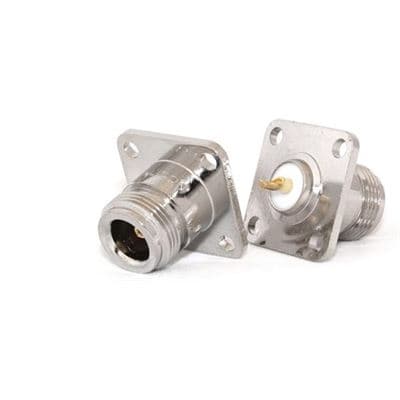 Go Wireless NZ N-Type Female Panel Mount 4-Hole Flange 50 Ohm Connector C-N5-Panel