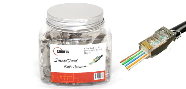 Shireen Shireen CAT-C5e RJ45 Smart Feed Connector 50 pack CON-RJ45-C5-50