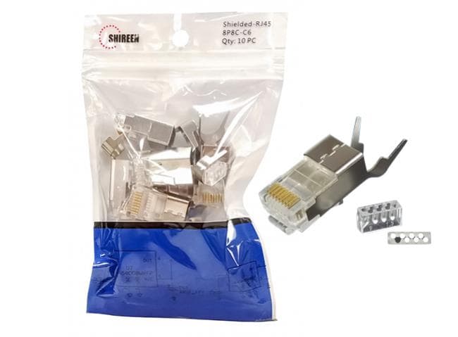 Shireen SmartFeed CAT6 Shielded RJ45 Connectors (10Pk) CON-RJ45-C6-10