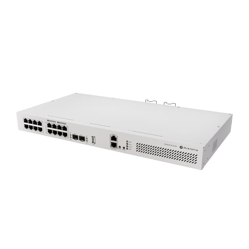 MikroTik MikroTik CRS418-8P-8G-2S+RM 16-Port Gigabit Switch with 8 PoE Out and 10G SFP+ Ports CRS418-8P-8G-2S+RM