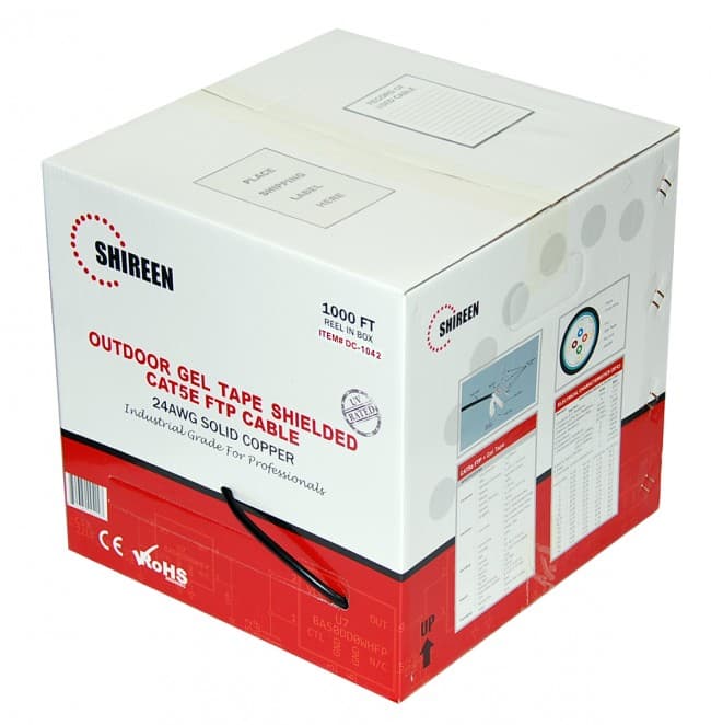 Shireen Shireen Outdoor Shielded Cat5e Dry Gel Tape Cable Per meter DC-1042m