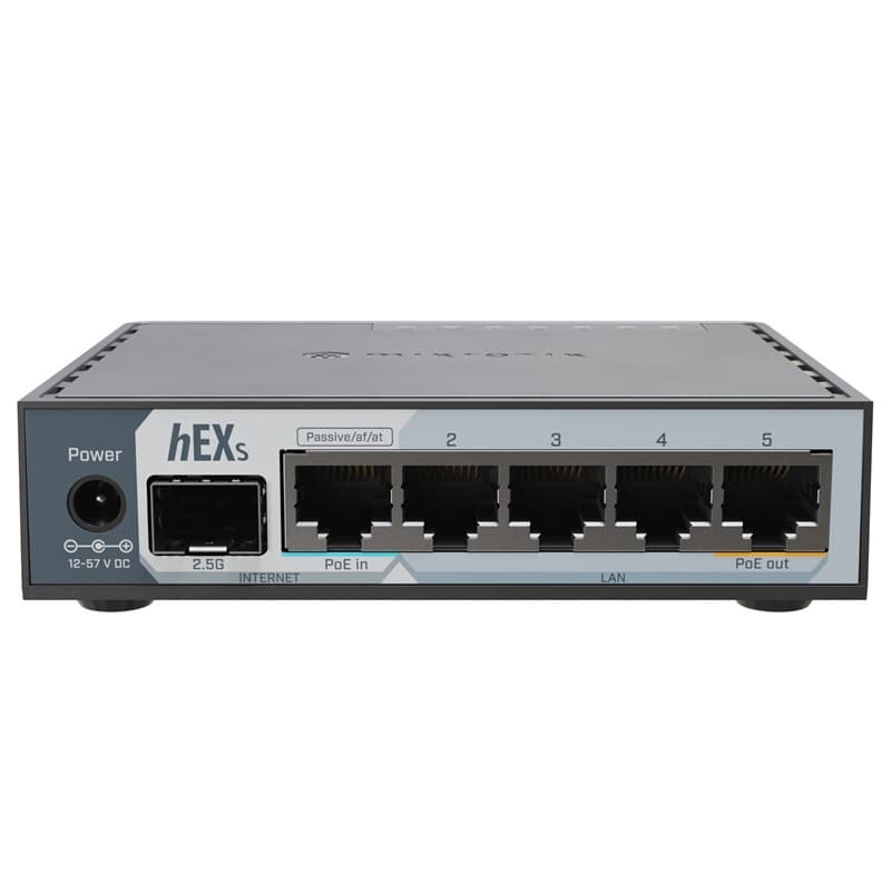 MikroTik MikroTik hEX S 5 Port Gigabit Ethernet Router with a 2.5 Gbps SFP Port E60iUGS
