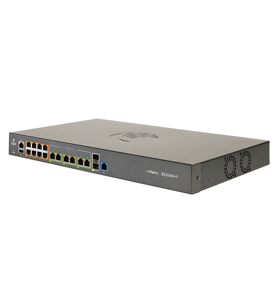 Cambium Networks Cambium cnMatrix EX2016M-P 16-Port Enterprise Cloud Managed PoE Switch with SFP+ EX2016M-P