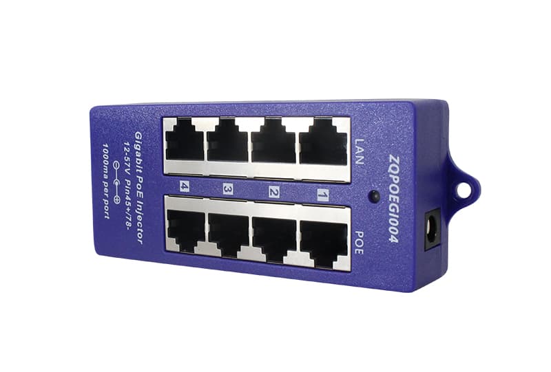 PoE World PoE World 4 Port Gigabit Shielded Passive 12-57V Midspan PoE Injector GPOE-4B-24v