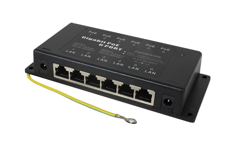 PoE World PoE World 6 Port Gigabit Midspan Mode A+B PoE Injector GPOE-6AB