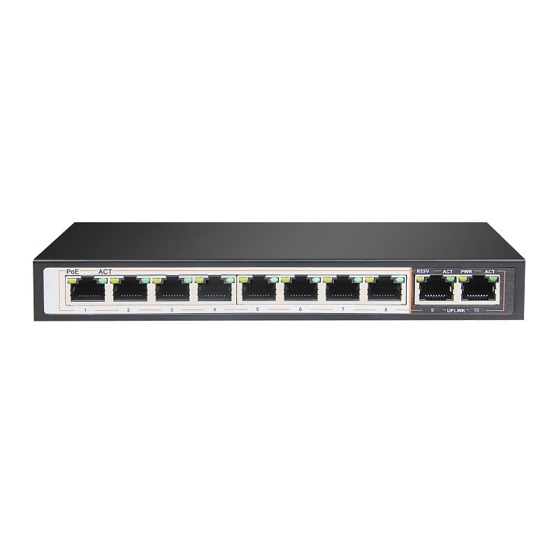 Go Wireless NZ 10 Port Gigabit Ethernet Switch with 8 ports 802.3af/at PoE GW-SW-10G-POE