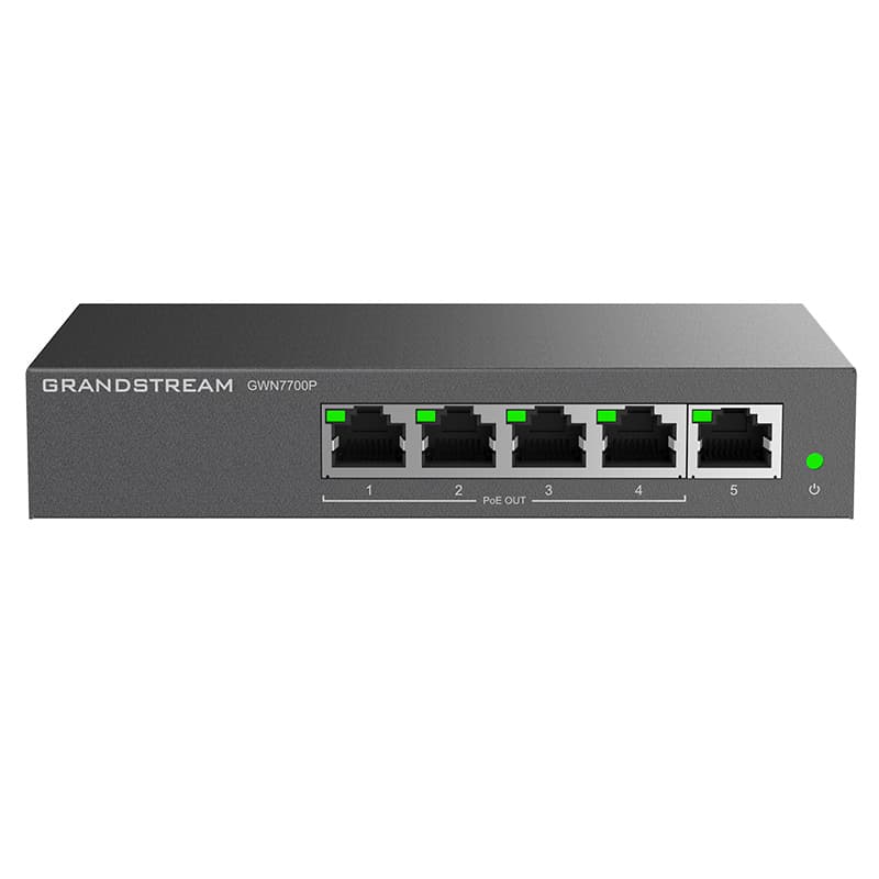 Grandstream Networks Grandstream GWN7700P 5 Port Gigabit Unmanaged Ethernet PoE Switch GWN7700P
