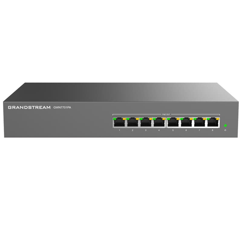 Grandstream Networks Grandstream GWN7701PA 8 Port Gigabit Unmanaged Ethernet PoE Switch GWN7701PA