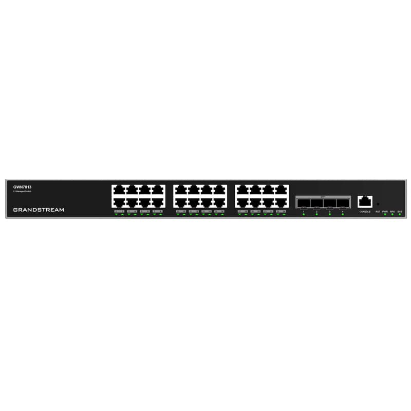 Grandstream Networks Grandstream GWN7813 Enterprise Layer 3 Managed network Switch with 24 x GigE and 4 x SFP+ GWN7813