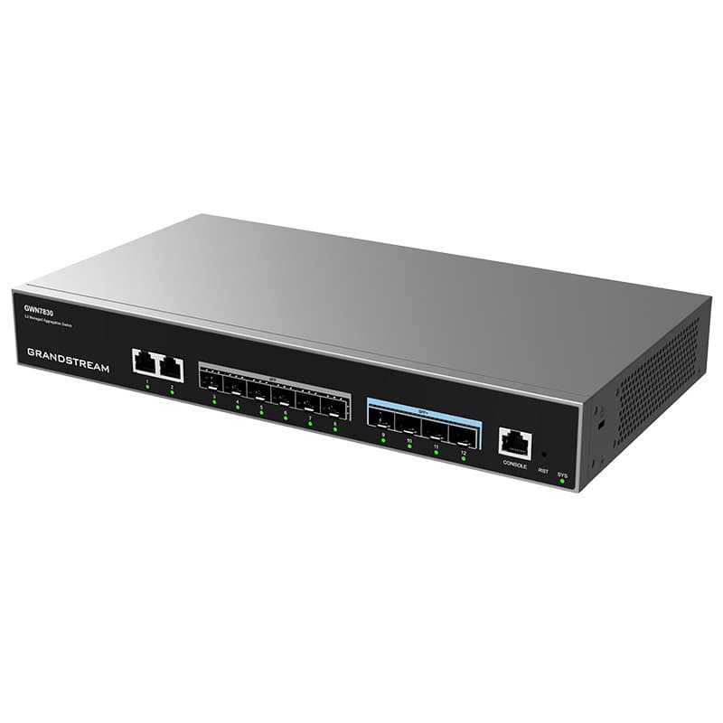 Grandstream Networks Grandstream Enterprise Layer 3 Managed Aggregation Switch, 6 x SFP, 4 x SFP+, 2 x GigE GWN7830