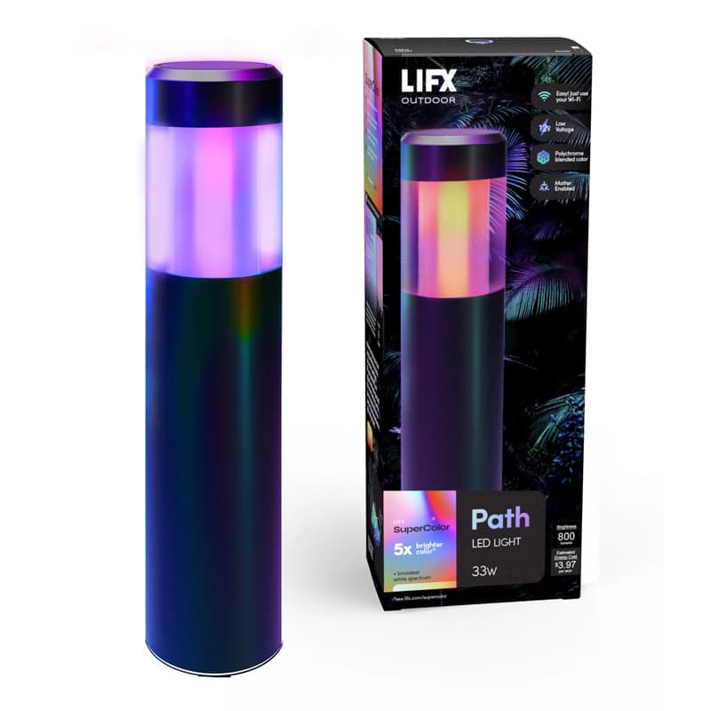 LIFX LIFX SuperColor Smart Outdoor LED Path Light LFXLVPATHRNDAU