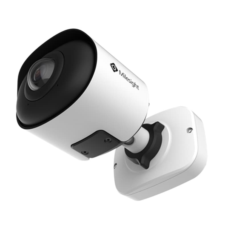 Milesight Milesight 4K NDAA AI 180° Panoramic Mini Bullet Network IP Camera - Junction Box MS-C8165-PE