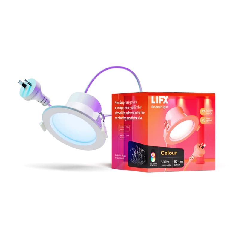 LIFX LIFX Downlight Colour 90mm IP65 IC-4 800 Lumens for Indoor/Outdoor use AU/NZ MTDCWAU
