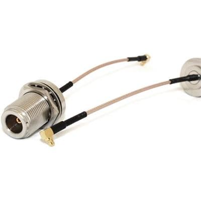 RF Elements RF Elements N-Female Bulkhead to MMCX Male RA 100mm 50 Ohm Coax Pigtail P-47