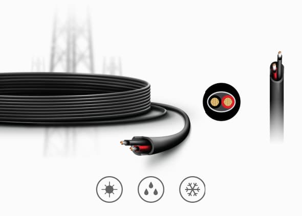 Ubiquiti Ubiquiti Power Cable 12 AWG Outdoor DC Power Cable Drum PC-12