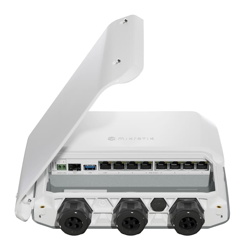 MikroTik MikroTik RB5009UPr+S+OUT Outdoor Router with 7 x 1gb, 1x 2.5gb, 1x 10gb SFP+ and PoE-Out RB5009UPr+S+OUT